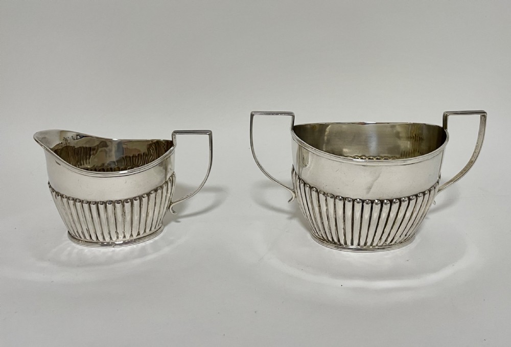 Antique Solid Sterling Silver 3 Piece Coffee Set View XVI