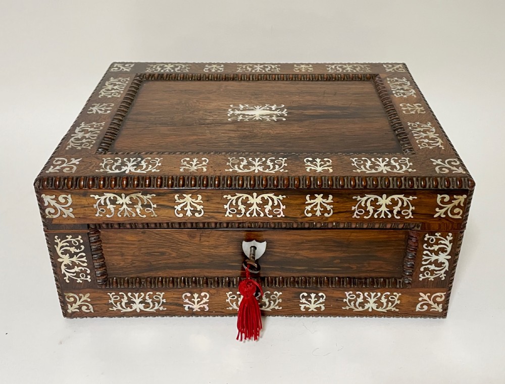 Victorian Rosewood Inlaid Writing Slope View II