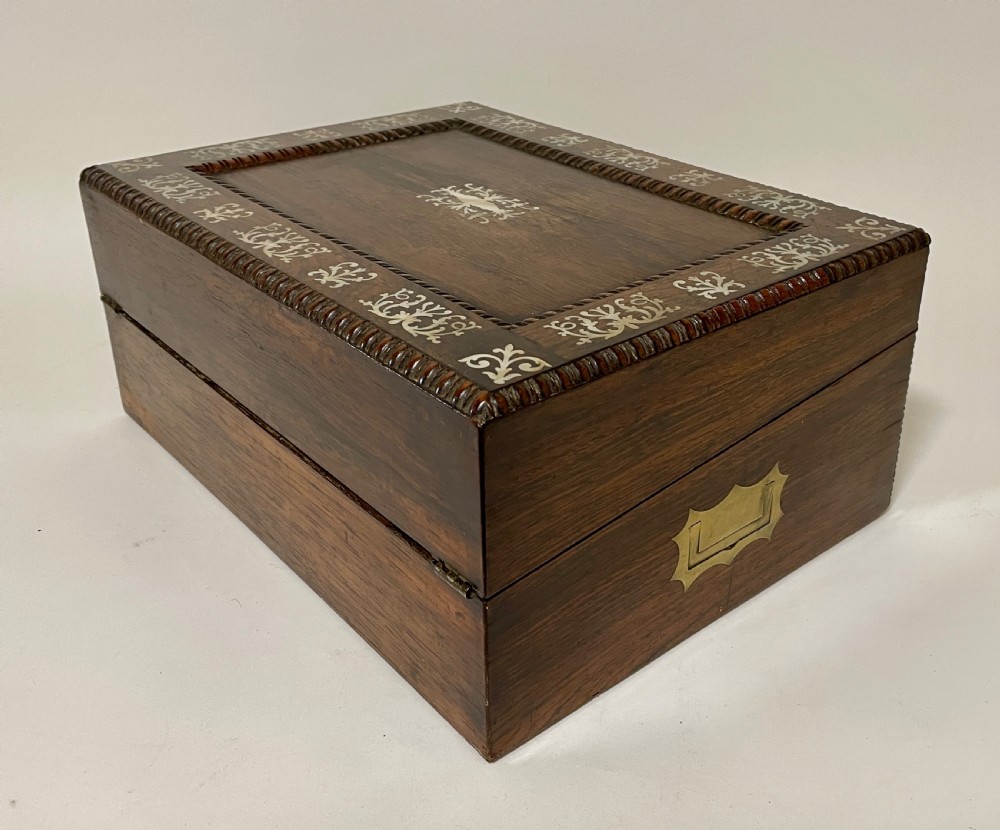 Victorian Rosewood Inlaid Writing Slope View V