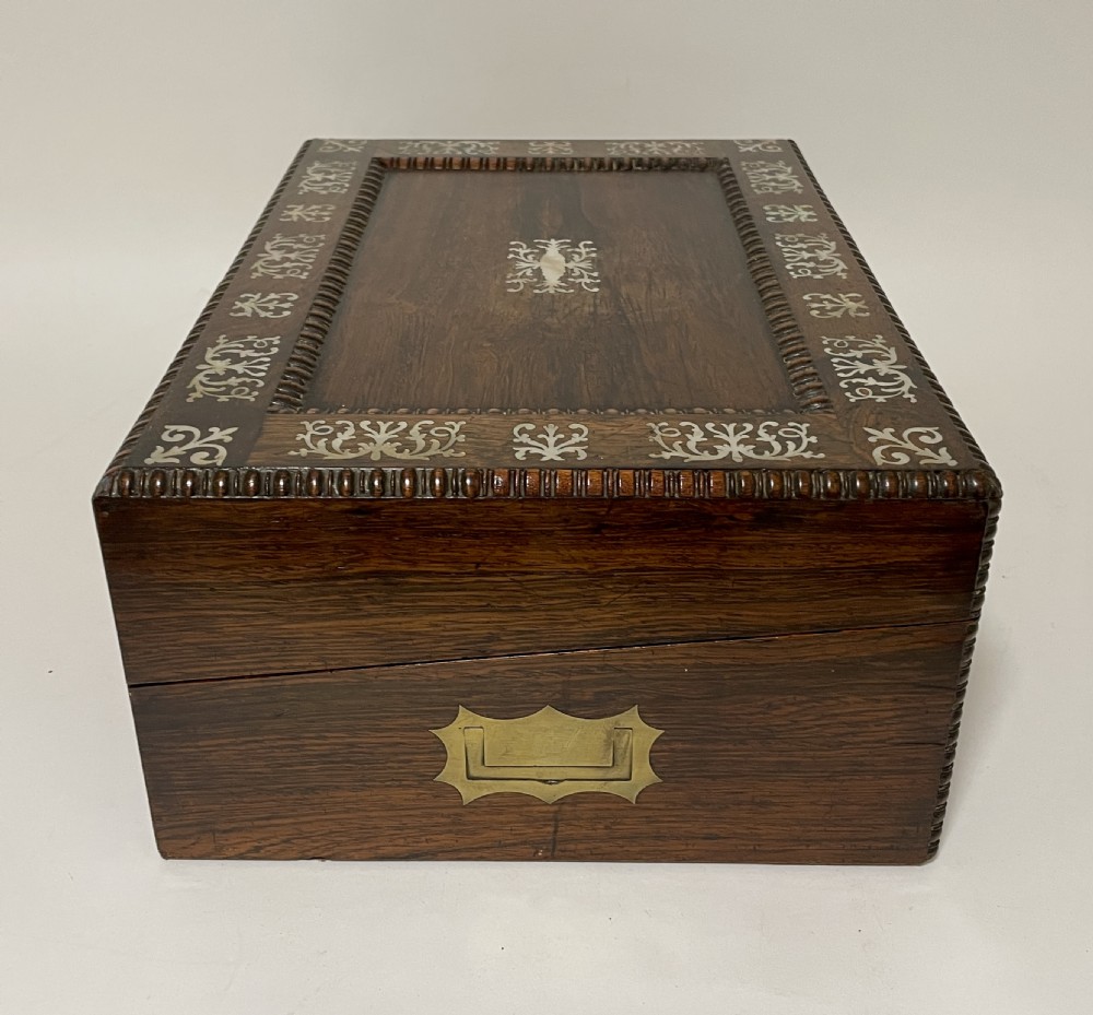 Victorian Rosewood Inlaid Writing Slope View VIII
