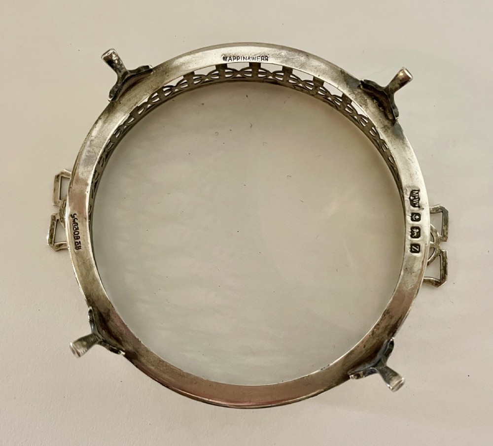 Antique Solid Silver Butter Dish with Liner View VIII