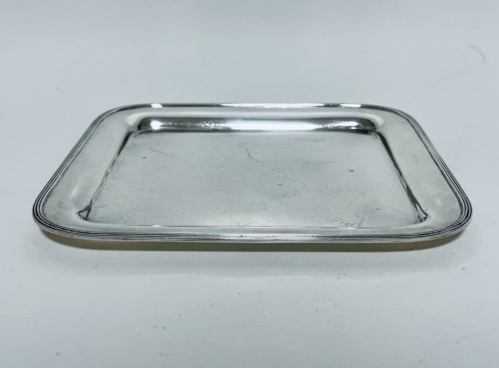 Small Antique Solid Silver Card Tray View II