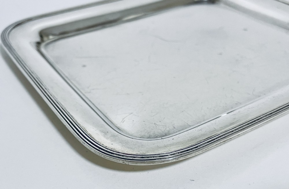 Small Antique Solid Silver Card Tray View IV