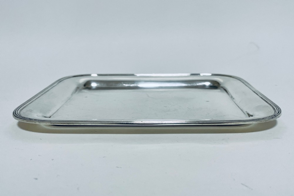 Small Antique Solid Silver Card Tray View V