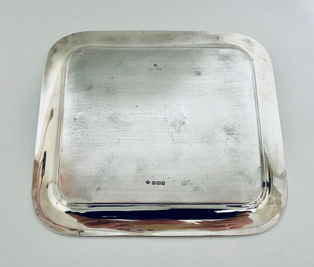 Small Antique Solid Silver Card Tray View VII