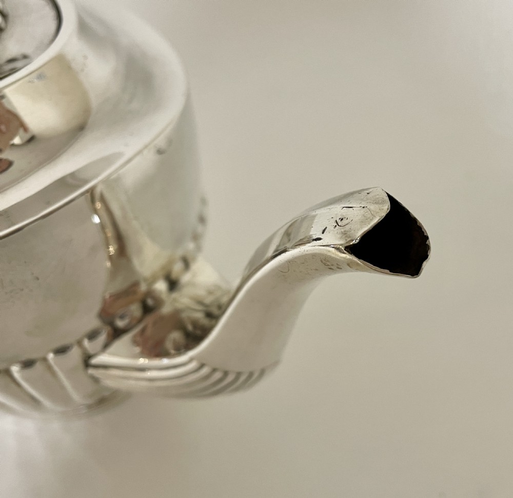 Antique Solid Sterling Silver Tea Pot View X