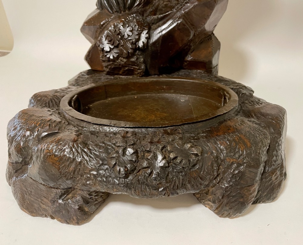 Antique Black Forest Carved Bear Stick and Umbrella Stand View XV