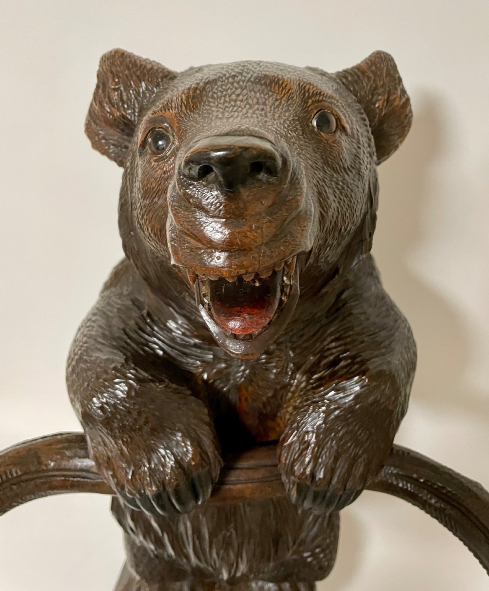 Antique Black Forest Carved Bear Stick and Umbrella Stand View XVIII
