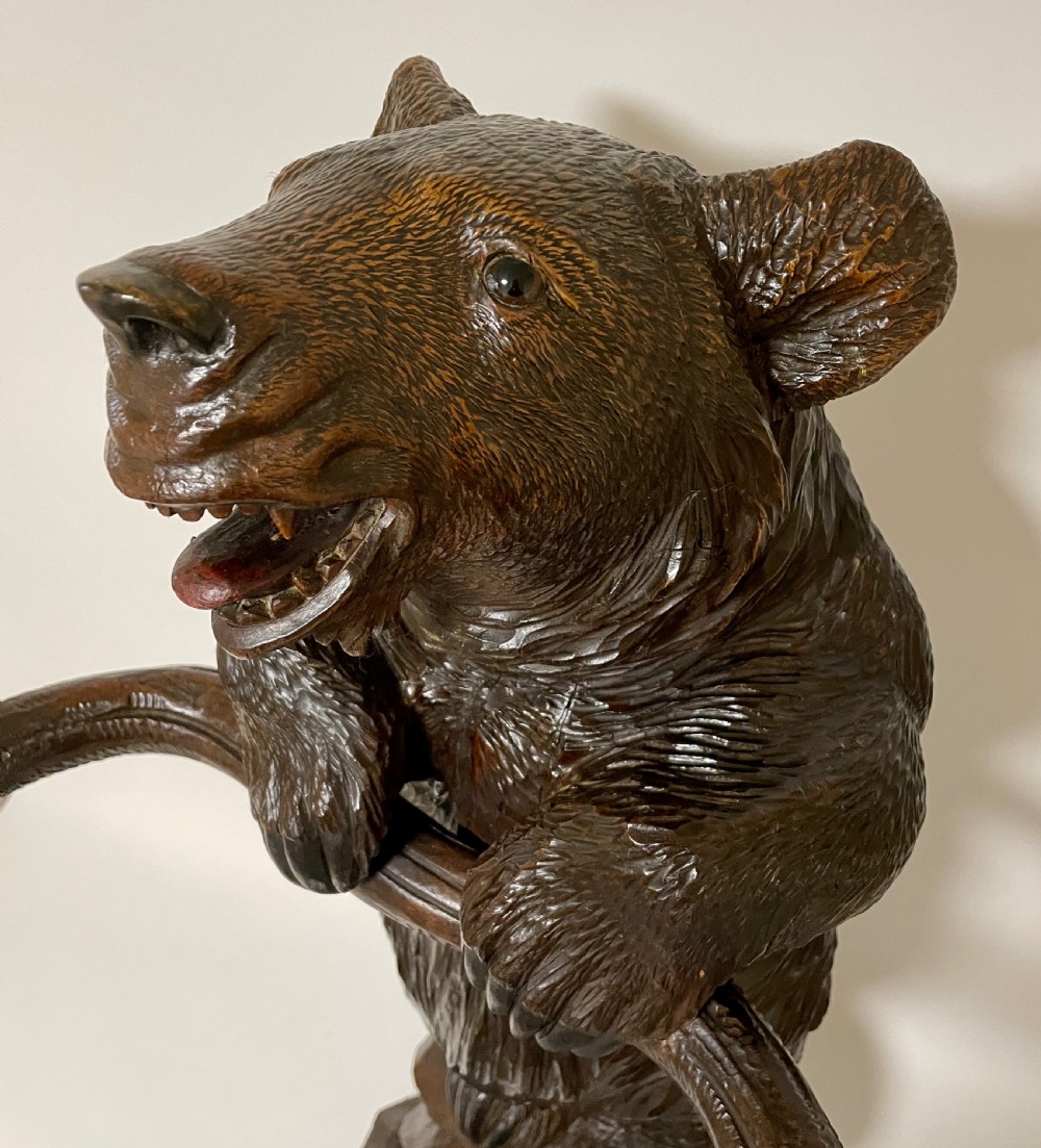 Antique Black Forest Carved Bear Stick and Umbrella Stand View XXI