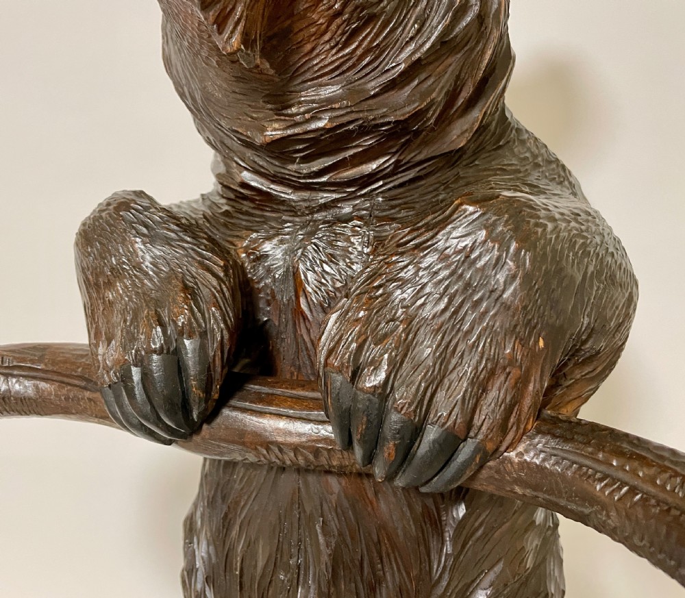 Antique Black Forest Carved Bear Stick and Umbrella Stand View XXII