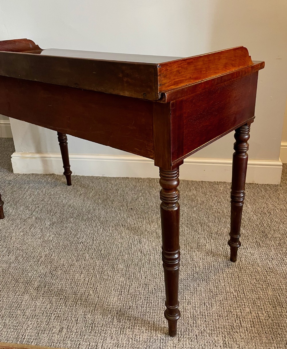 Regency Mahogany Three Drawer Table View IX