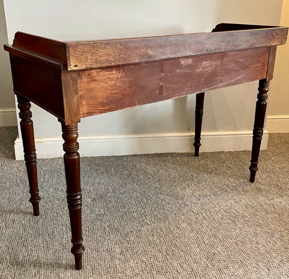 Regency Mahogany Three Drawer Table View XI