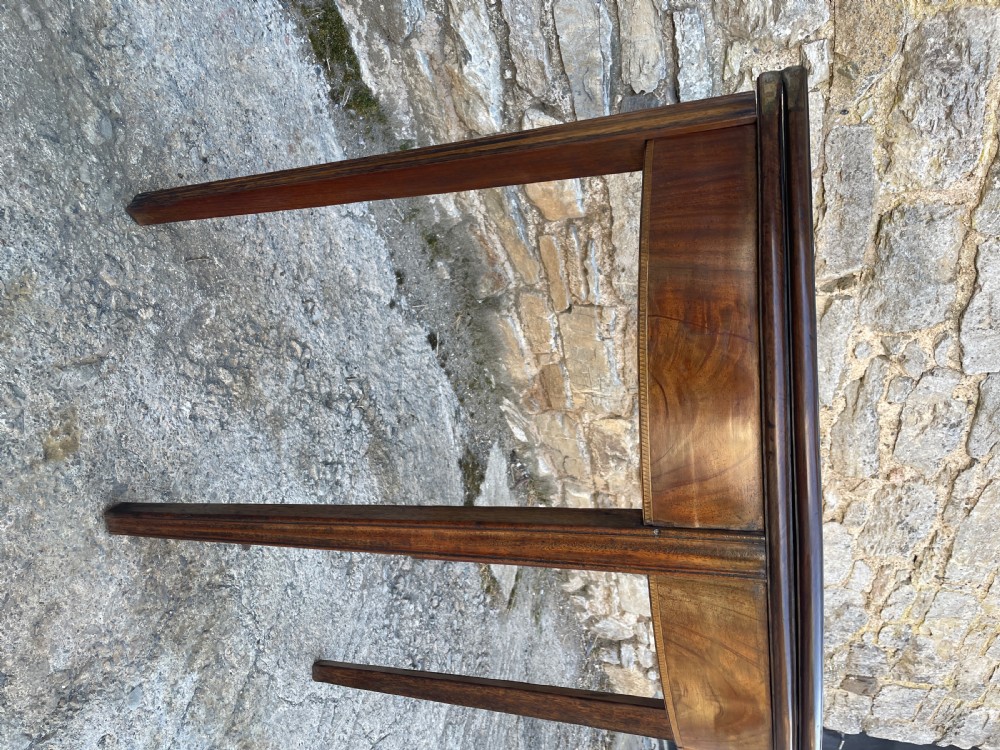 Georgian Mahogany Demi Lune Tea Table View VII