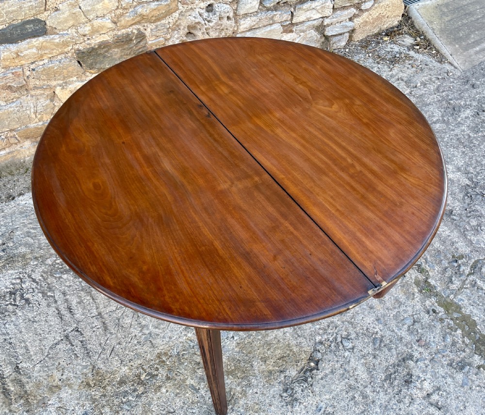 Georgian Mahogany Demi Lune Tea Table View XVII