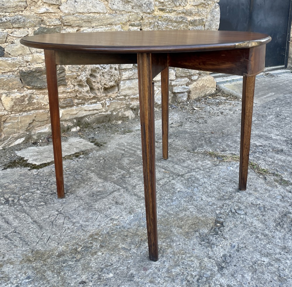 Georgian Mahogany Demi Lune Tea Table View XXI