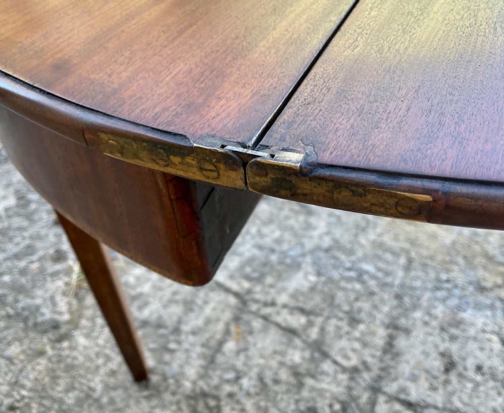 Georgian Mahogany Demi Lune Tea Table View XXIII