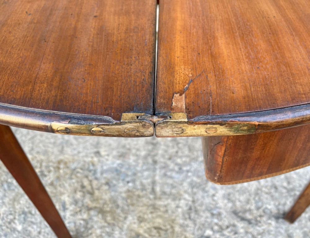 Georgian Mahogany Demi Lune Tea Table View XXIV