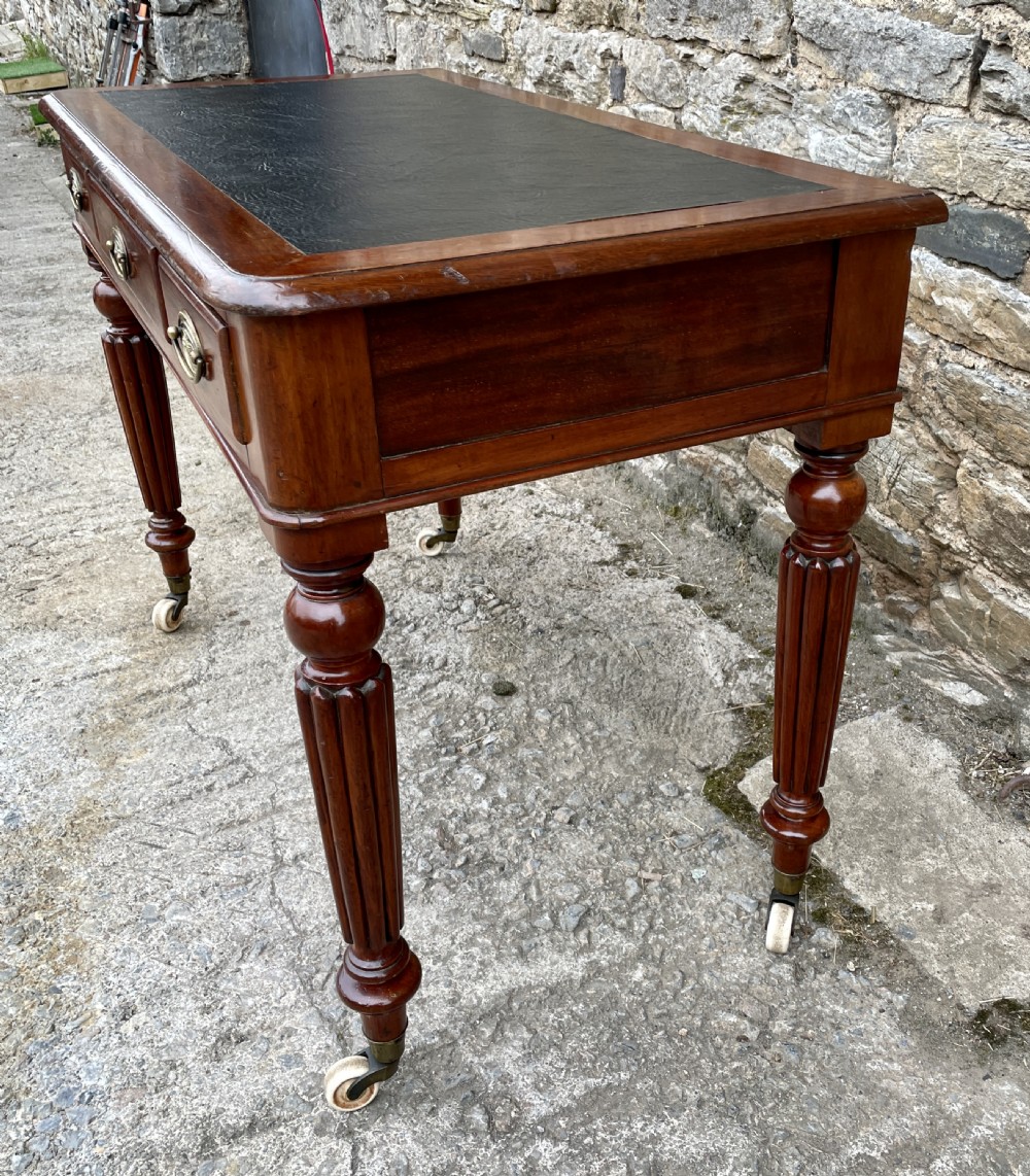 Antique Victorian Mahogany Writing Table View IX