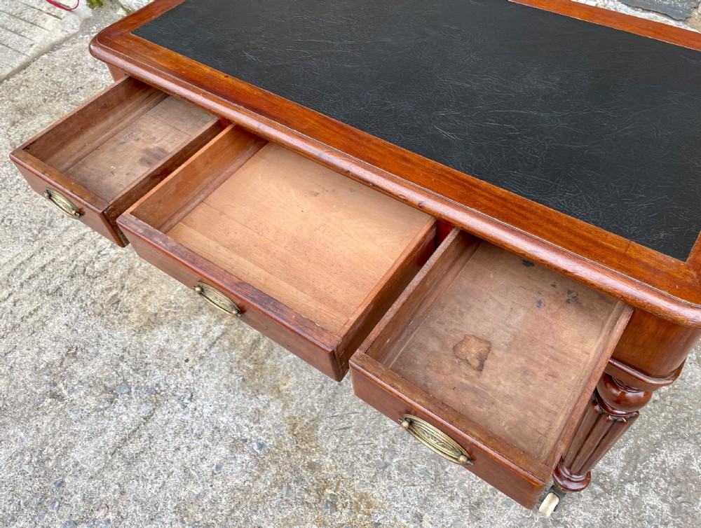 Antique Victorian Mahogany Writing Table View XV