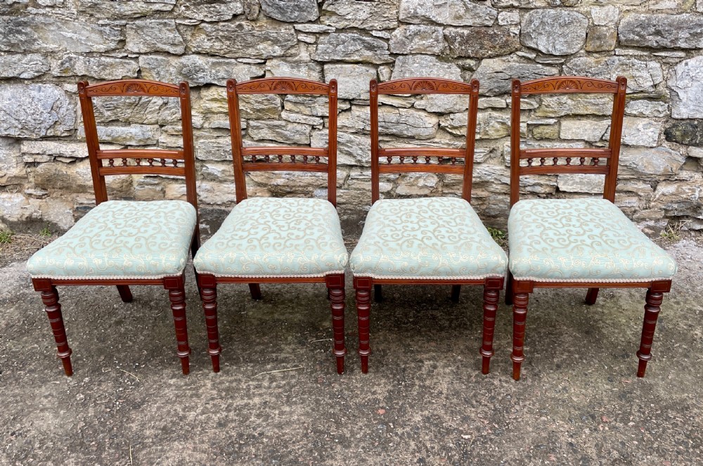 Set of 4 Antique Aesthetic Style Dining Chairs View II