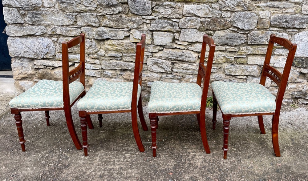 Set of 4 Antique Aesthetic Style Dining Chairs View XI