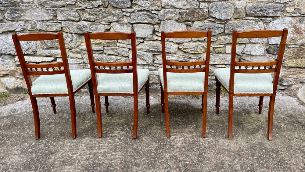 Set of 4 Antique Aesthetic Style Dining Chairs View XII