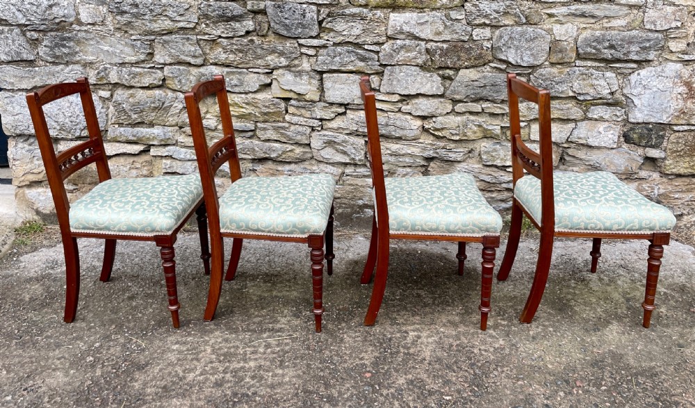Set of 4 Antique Aesthetic Style Dining Chairs View XVI