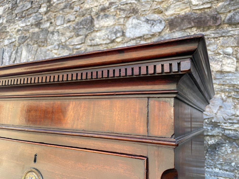 Georgian Mahogany Chest on Chest Tallboy with Brushing Slide View XII