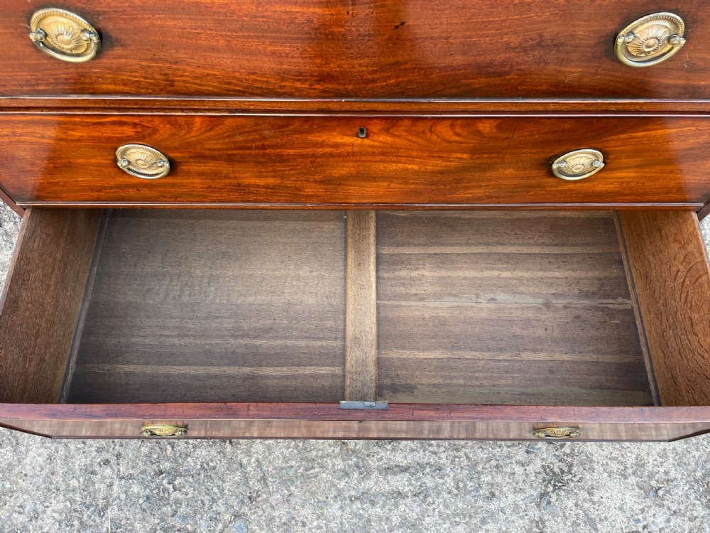 Georgian Mahogany Chest on Chest Tallboy with Brushing Slide View XVII