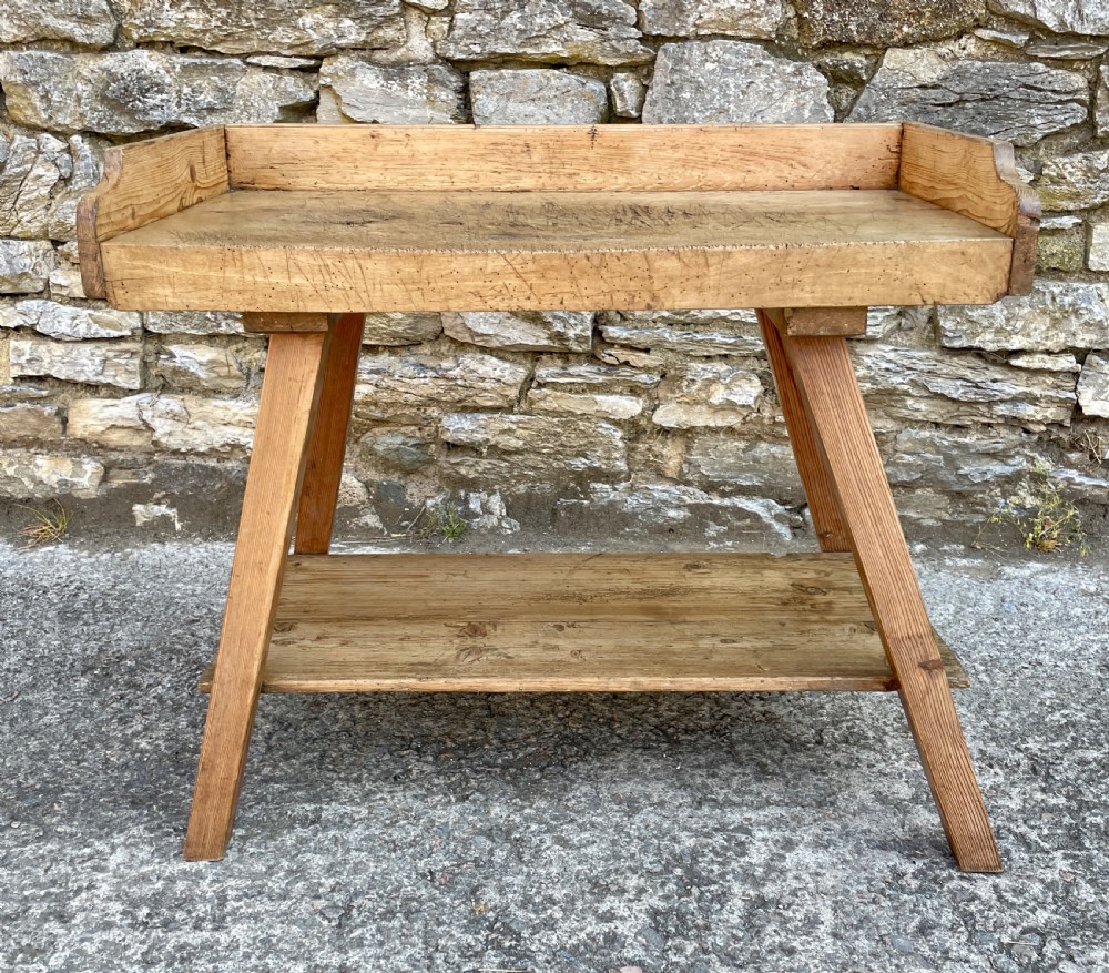 Antique Slab Top Butchers Prep Table View II