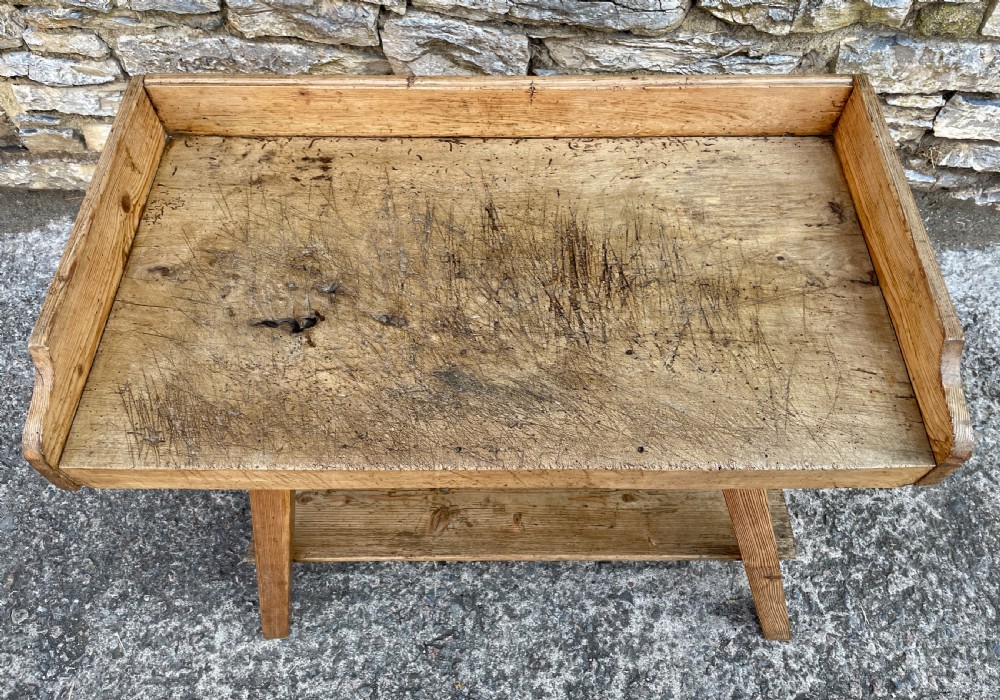 Antique Slab Top Butchers Prep Table View IV