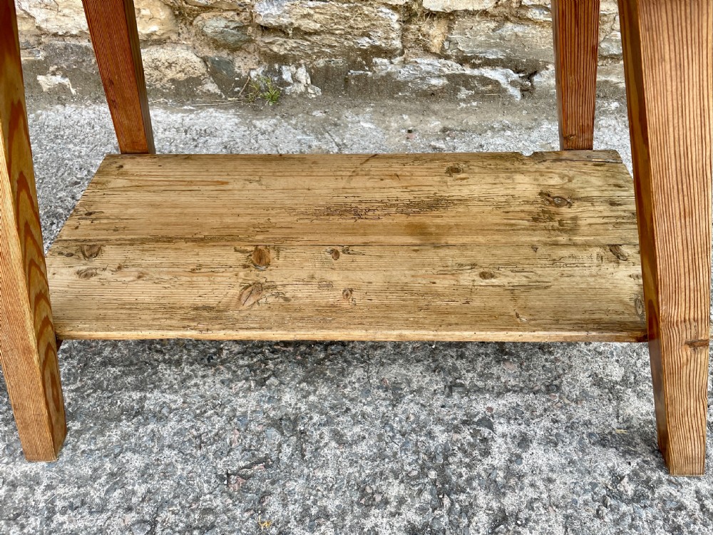 Antique Slab Top Butchers Prep Table View VII
