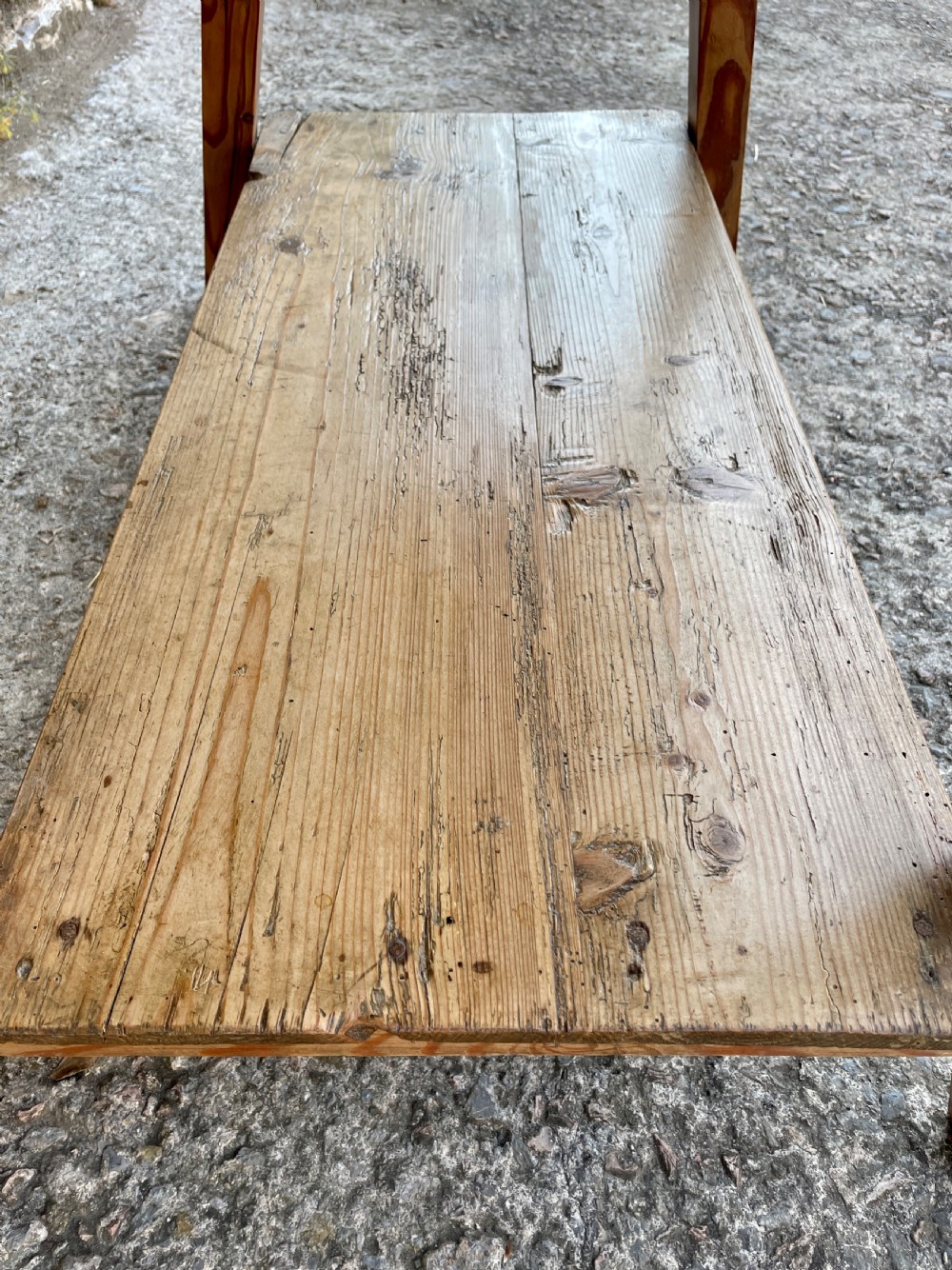 Antique Slab Top Butchers Prep Table View XI