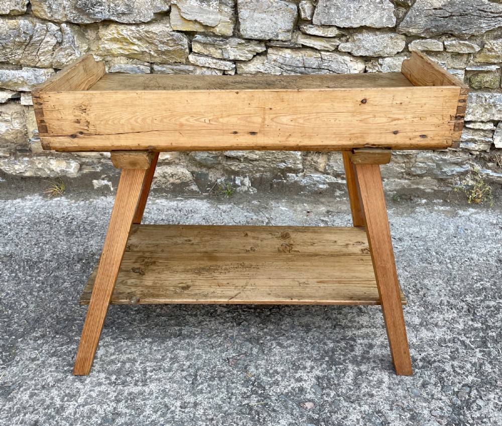 Antique Slab Top Butchers Prep Table View XVII