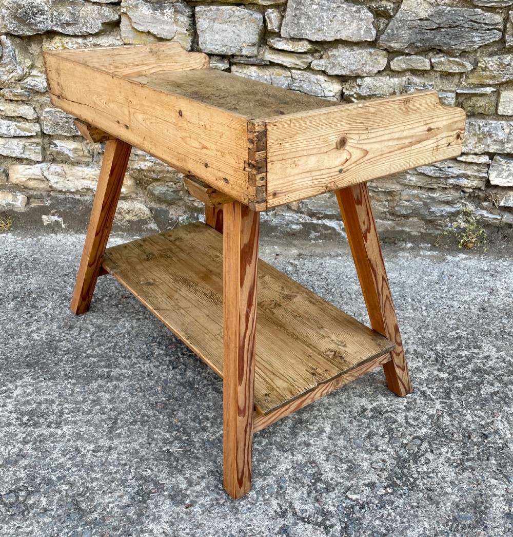 Antique Slab Top Butchers Prep Table View XVIII