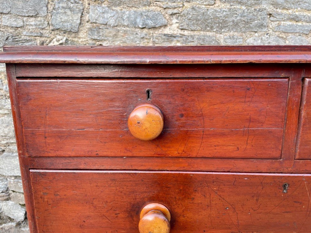 Victorian Pine Chest of Drawers in Original Finish View XIV