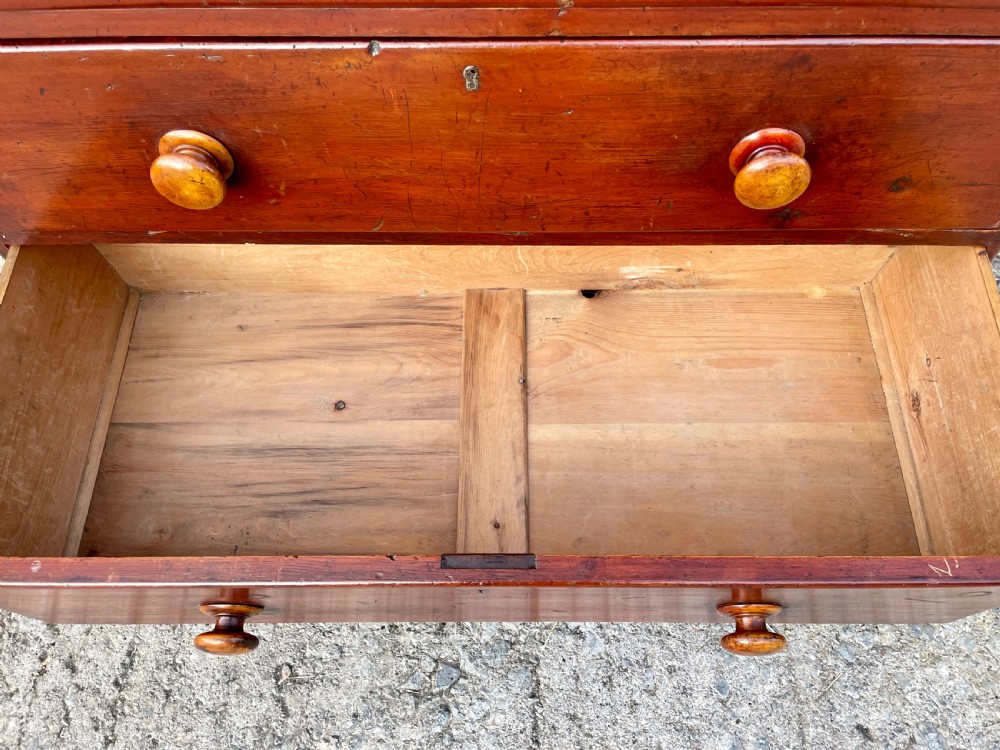 Victorian Pine Chest of Drawers in Original Finish View XV