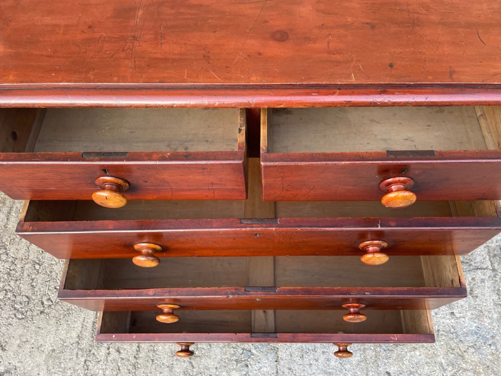 Victorian Pine Chest of Drawers in Original Finish View XVI