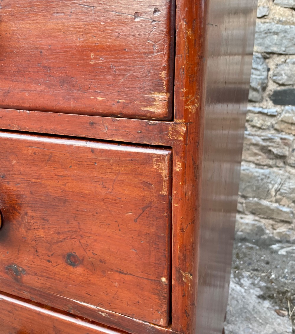 Victorian Pine Chest of Drawers in Original Finish View XX