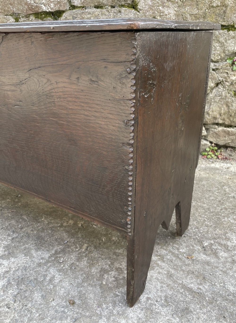 Early 18th Century Planked Oak Coffer View XVII