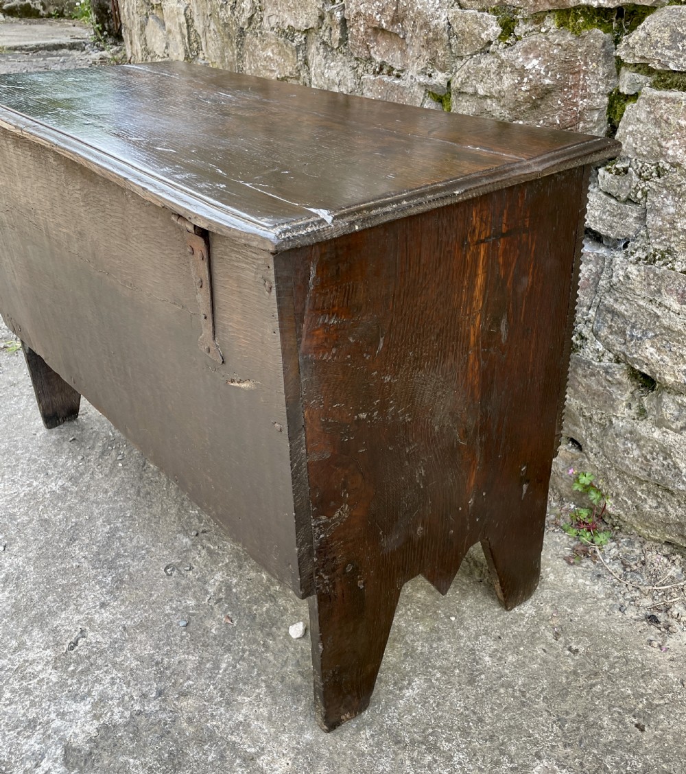 Early 18th Century Planked Oak Coffer View XXIII