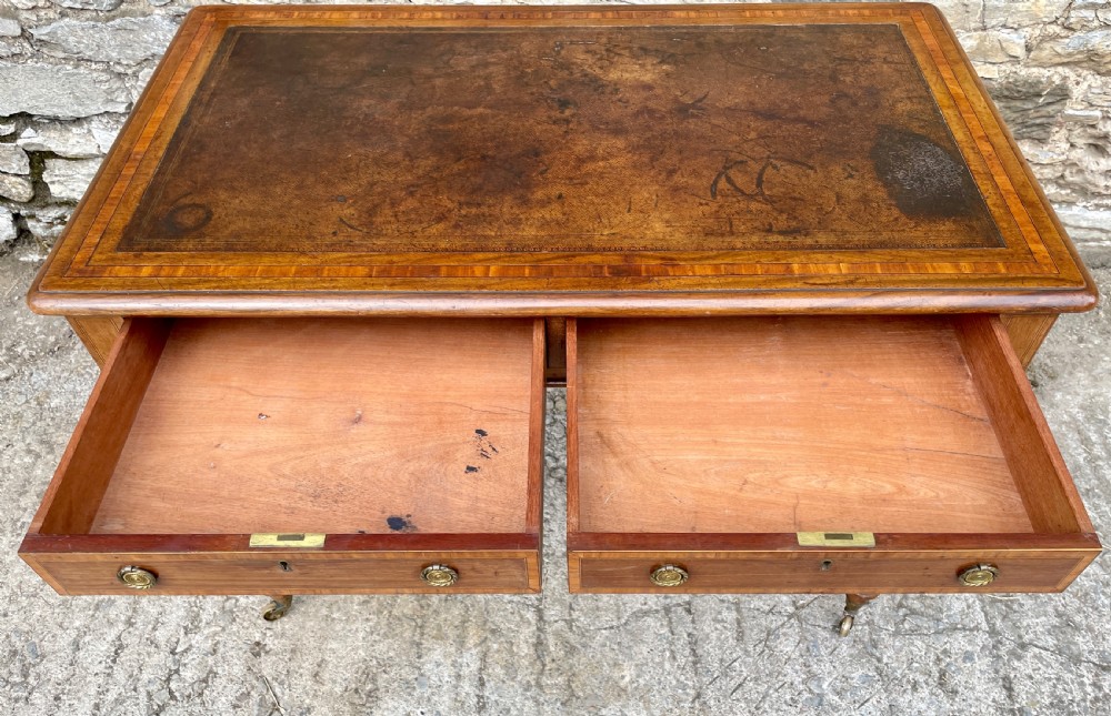 Victorian Satinwood Crossbanded Writing Table View VI