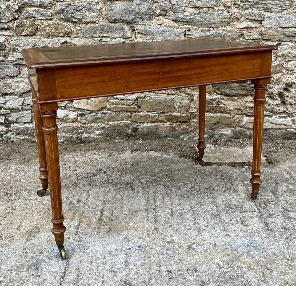 Victorian Satinwood Crossbanded Writing Table View XVI