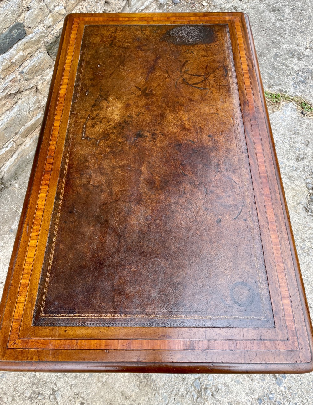 Victorian Satinwood Crossbanded Writing Table View XXIV