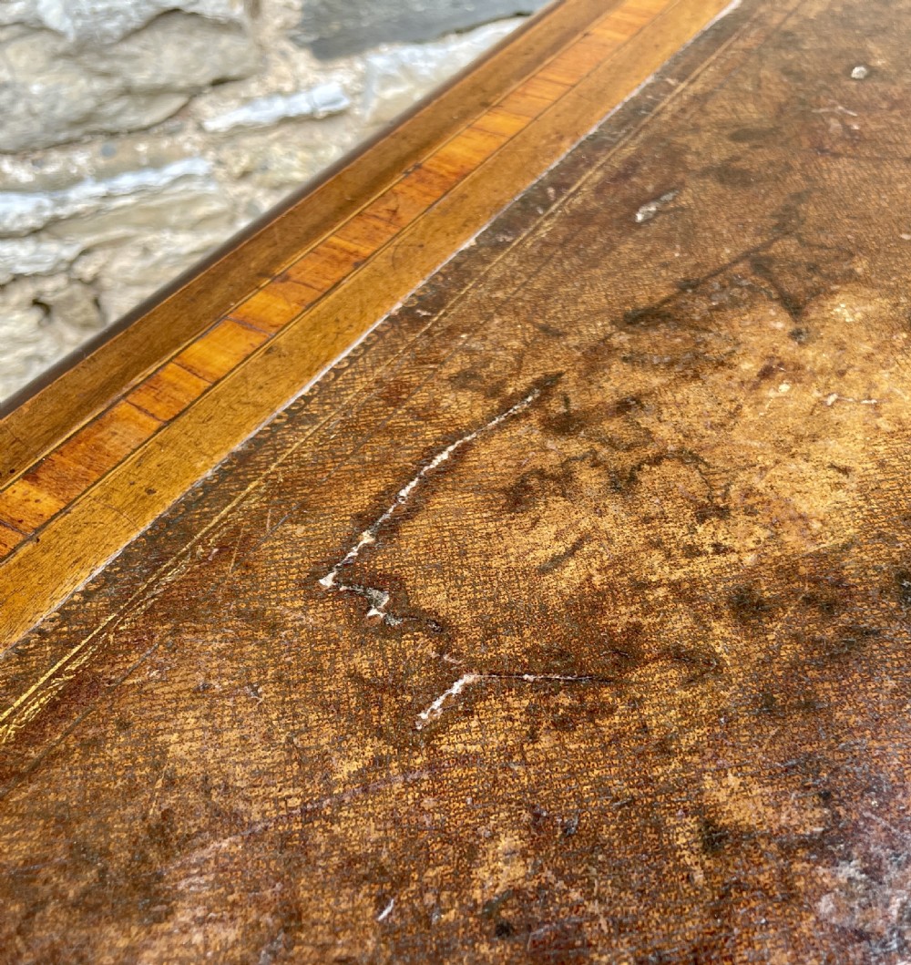 Victorian Satinwood Crossbanded Writing Table View XXV