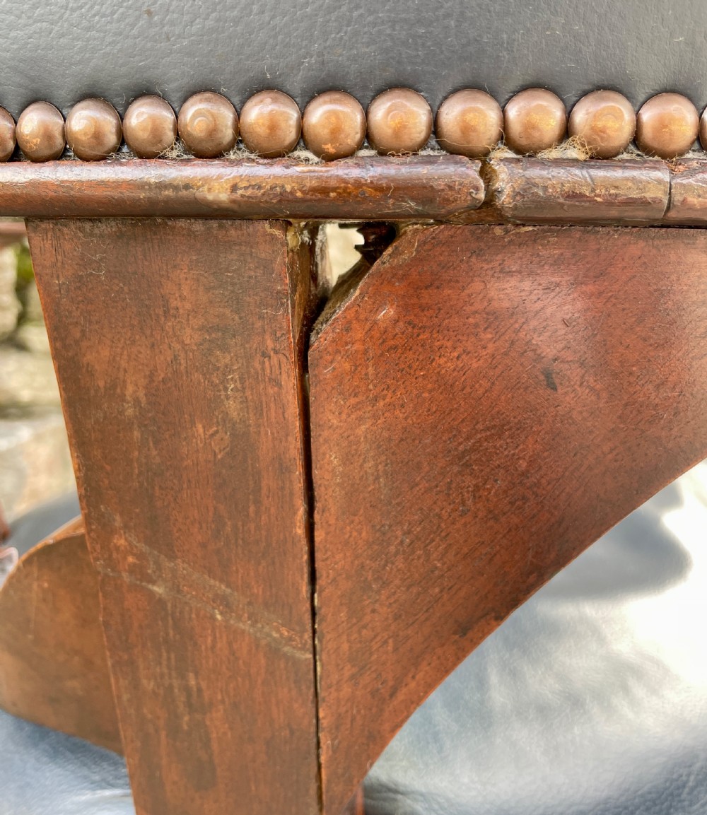 Victorian Mahogany Framed Leather Captains Chair View XXI