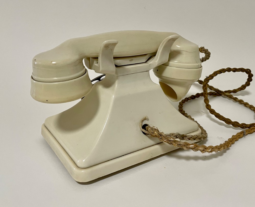 Original Bakelite GPO Ivory Telephone 164L View VI