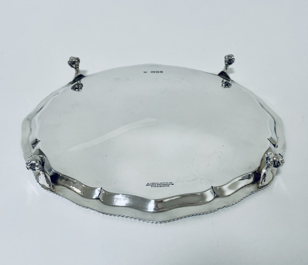 Antique Solid Sterling Silver Salver View VIII