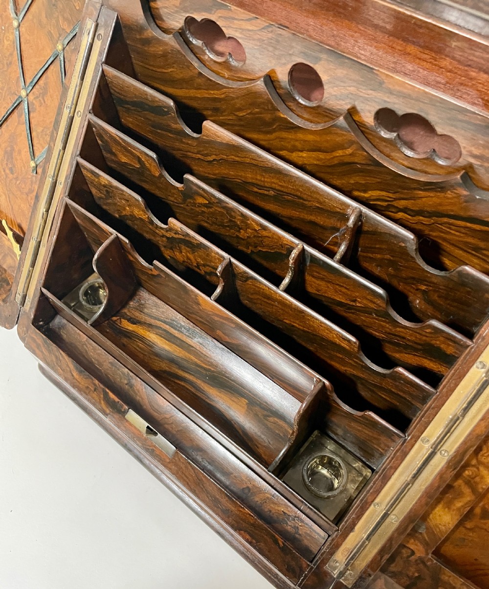Victorian Burr Walnut Stationery Cabinet View XI