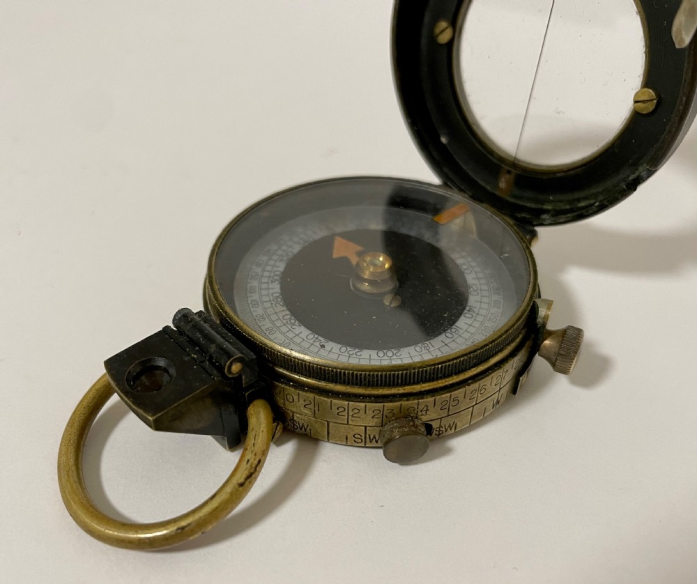 WW1 Military Pocket Compass Verners Pattern VIII View VI